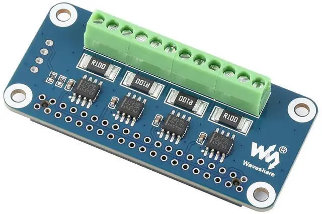 Alt view image 4 of 5 - waveshare 4-ch Current/Voltage/Power Monitor HAT for Raspberry Pi with I2C/SMBus Interface