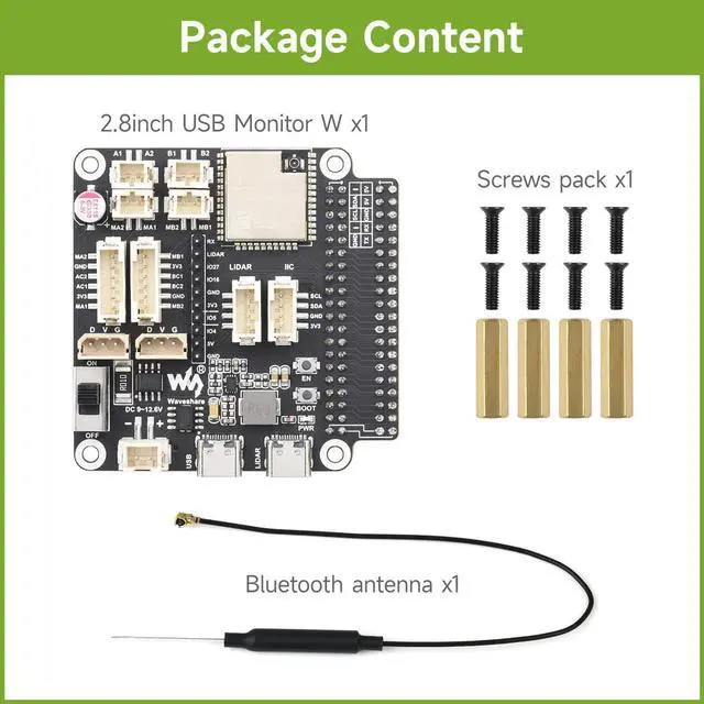 Alt view image 2 of 5 - Waveshare General Driver Board for Robots, Compatible with Raspberry Pi and Jetson Nano, Based On ESP32, Multi-Functional, Supports WiFi, and ESP-Now Communications