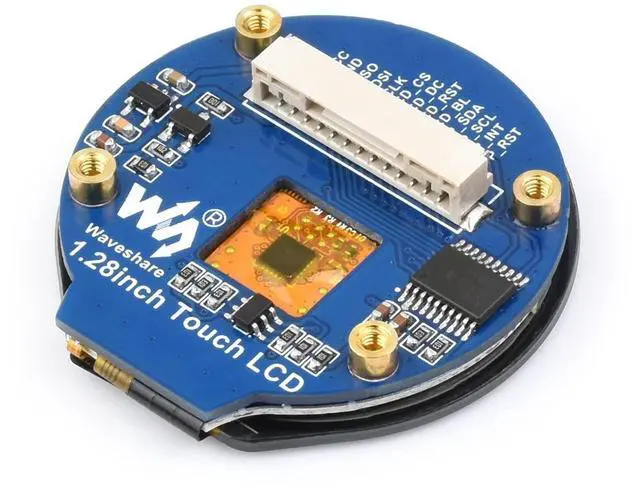 Alt view image 2 of 5 - Waveshare 1.28inch Round LCD Display Module with Touch Panel, 240×240 Resolution, IPS, SPI and I2C Communication, Compatible with Raspberry Pi 5/4B/3B/Zero/Zero W/Zero 2W/Pico/Pico W/Pico WH