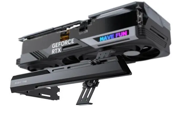 Main image of EZDIY-FAB GPU Holder Brace Graphics Card GPU Support Video Card Holder Bracket, Strenchable Structure, Video Card Sag Holder/Holster Bracket Support RX7990XTX, RTX4090, Black-341-2