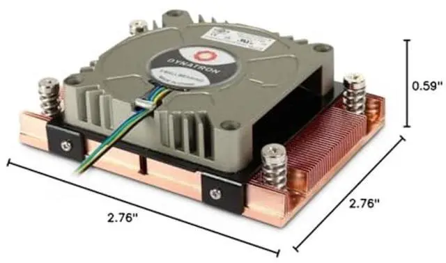 Alt view image 5 of 5 - Dynatron A18 1U Active PWM Blower with Copper fins Active heatsink for AMD Socket AM4