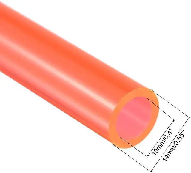 Alt view image 3 of 5 - uxcell PETG Tubing Hard Tube 10mm ID, 14mm OD, 0.5m/20inch Length, Red for PC Water-cooling System 4pcs
