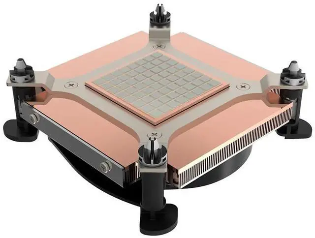 Alt view image 4 of 4 - Dynatron Q8 1U Copper Heat Sink with Skiving Fins for LGA 1700 Socket