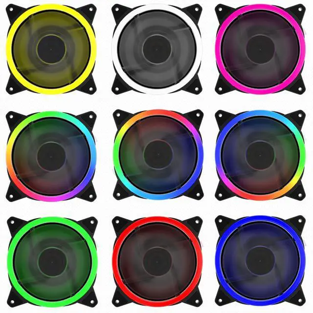 Alt view image 3 of 5 - upHere 120mm RGB Series Case Fan,Quiet Edition High Airflow LED Case Fan for PC Cases-5 Pack