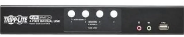 Alt view image 2 of 5 - Tripp Lite 4-Port DVI Dual-Link/USB Desktop KVM Switch with Audio & Cables (B004-DUA4-HR-K)