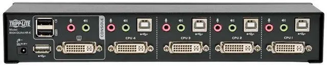 Main image of Tripp Lite 4-Port DVI Dual-Link/USB Desktop KVM Switch with Audio & Cables (B004-DUA4-HR-K)
