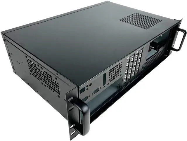 Main image of 3U Server Chassis - Compact 12" Deep 19" Rackmount ATX Computer Case (Back or Front Rack Mount for Easy Access to Rear Components & Ports) 4 Bay 1x5.25 3x3.5; 4X Full Expansion Slots -Tupavco TP1833
