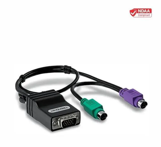 Alt view image 2 of 4 - TRENDnet CAT5 PS/2 Server Interface Module, Connects CAT5 KVM Switch, PS/2, VGA, Cat5/CAT5e/CAT6, Windows/Linux/Sun, TK-CAT5P