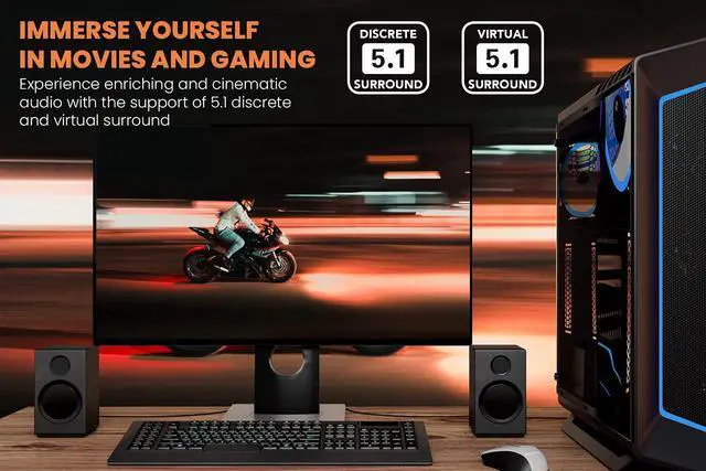 Alt view image 3 of 5 - Creative Sound Blaster Audigy Fx V2 Upgradable Hi-res PCI-e Sound Card with 5.1 Discrete and Virtual Surround, Scout Mode, SmartComms Kit for PC