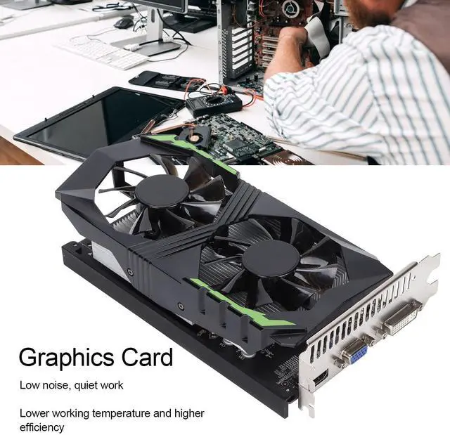 Alt view image 3 of 5 - 128bit 4GB DDR5 Graphics Card, Automatic Recognition Video Memory Card, Low Noise and Quiet Work, Strong and, with Long Service Life