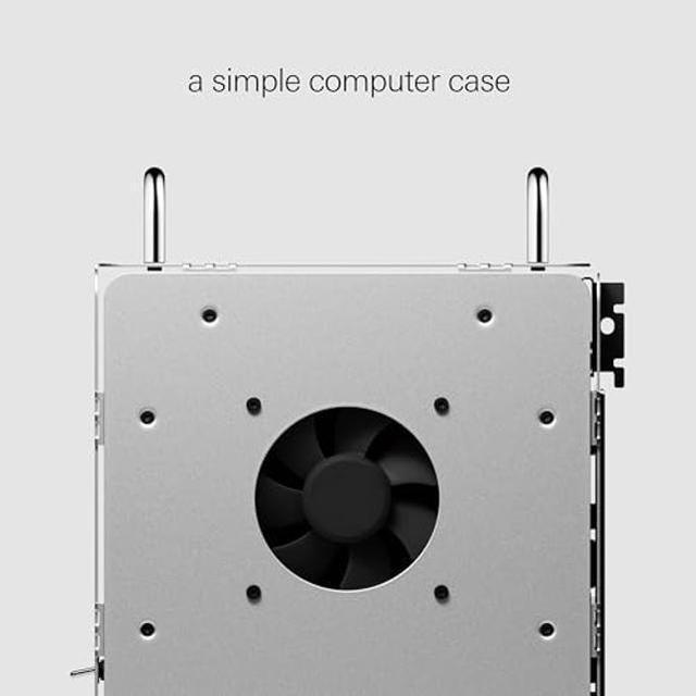 Alt view image 2 of 5 - teenage engineering Computer-1 Mini-ITX PC Computer case Chassis with Powder Coated Aluminum, Chrome Metal Handles, and Dual-Slot GPU, Small Form Factor, Compatible with SFX Power Supply (Aluminum)