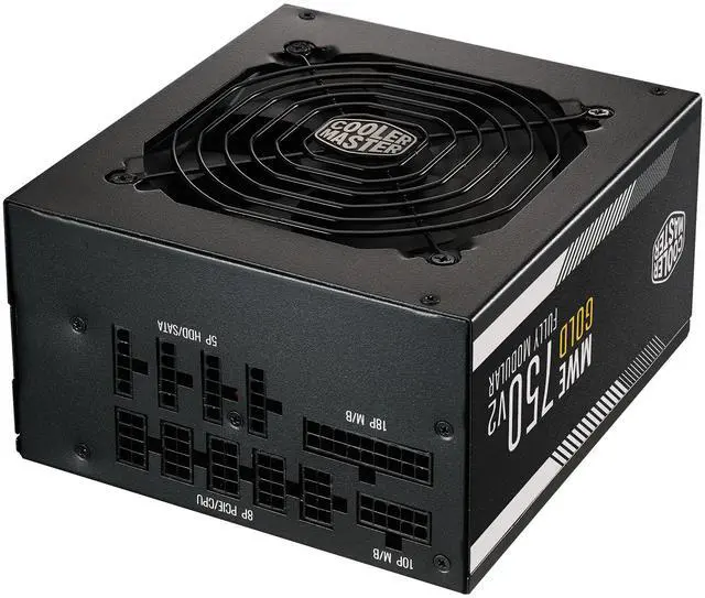 Main image of Cooler Master MWE Gold 750 V2 Full Modular, 750W, 80+ Gold Efficiency, GPU Support RTX 4070 Super, 2 EPS Connectors, 120mm HDB Fan, Semi-fanless, 5-Year