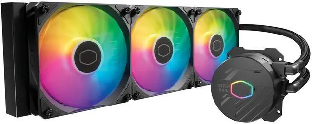 Main image of Cooler Master MasterLiquid 360L Core 360mm Close-Loop AIO Liquid Cooler, ARGB Sync, Gen S Coldplate Pump, 120mm PWM, CryoFuze 14W/mK, AMD Ryzen AM5/AM4, Intel LGA1700/1200 (MLW-D36M-A18PZ-R1) , Black