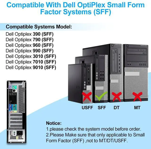 Alt view image 3 of 5 - S-Union 240W Power Supply Unit Replacement for Dell OptiPlex 390 790 960 990 3010 9010 Small Form Factor System SFF H240AS-00 H240AS-01 H240ES-00 D240ES-00 AC240AS-00 AC240ES-00 L240AS-00 PH3C2
