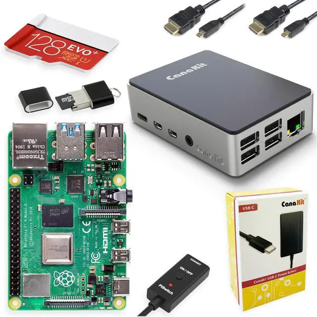 Main image of CanaKit Raspberry Pi 4 Extreme Kit - Aluminum Edition (8GB RAM)