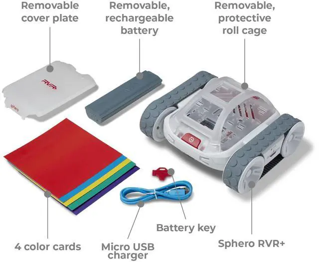 Alt view image 3 of 5 - Sphero RVR+ - Programmable Robot Car for Kids & Teens - Beginner to Advanced Programming - Customizable & Expandable - Learn Javascript - Micro:bit & Raspberry Pi Compatible