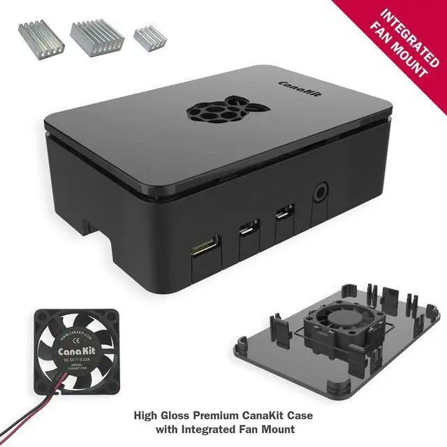 Alt view image 2 of 5 - CanaKit Raspberry Pi 4 4GB Starter PRO Kit - 4GB RAM