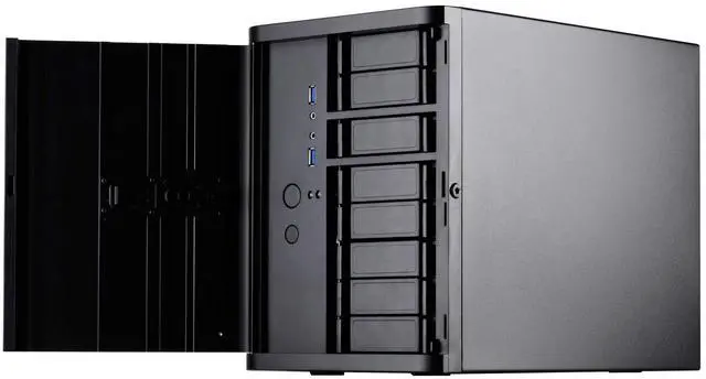 Alt view image 5 of 5 - SilverStone Technology DS380B Premium Mini-Itx/DTX Small Form Factor NAS Computer Case, Black Newest Version DS380B-x