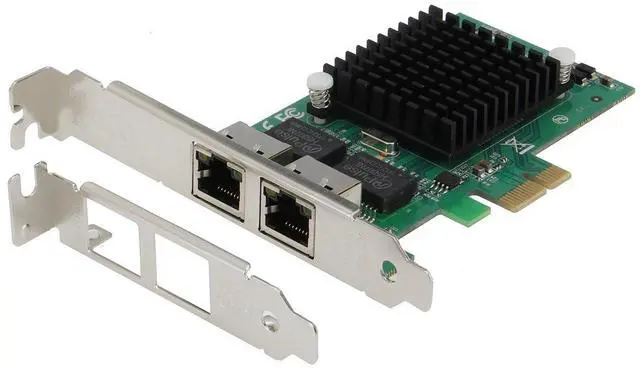 Main image of SEDNA - PCIe X1 Dual 10/100/1000 Gbps Ethernet Server Adapter (Intel 82575EB Chipset), with Low Profile Bracket