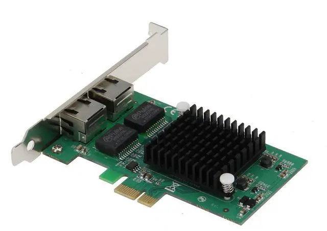 Alt view image 3 of 3 - SEDNA - PCIe X1 Dual 10/100/1000 Gbps Ethernet Server Adapter (Intel 82575EB Chipset), with Low Profile Bracket