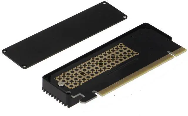 Alt view image 3 of 5 - Sedna - PCI-e 16x to M2 NVMe SSD Adapter with Heatsink Cover