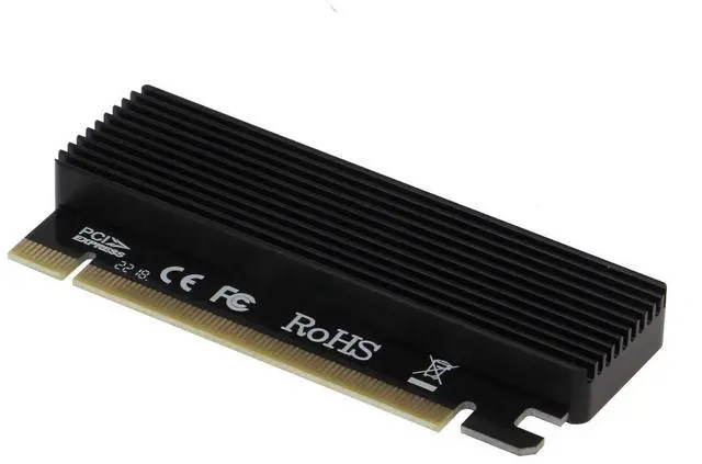 Alt view image 4 of 5 - Sedna - PCI-e 16x to M2 NVMe SSD Adapter with Heatsink Cover