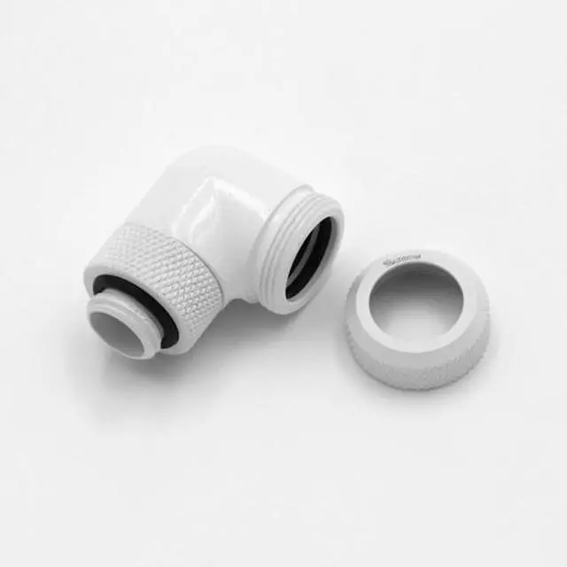 Alt view image 2 of 2 - Barrow G1/4" to 14mm Multi-Link Fitting, 90 Degree Rotary, White, 4-pack