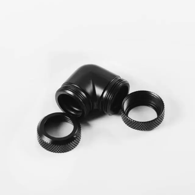 Alt view image 4 of 4 - Barrow 14mm Multi-Link to Multi-Link Fitting, 90 Degree Angle, Black, 4-pack