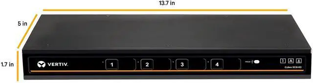 Alt view image 3 of 5 - Avocent Cybex SC845D 4-Port Secure Desktop KVM Switch