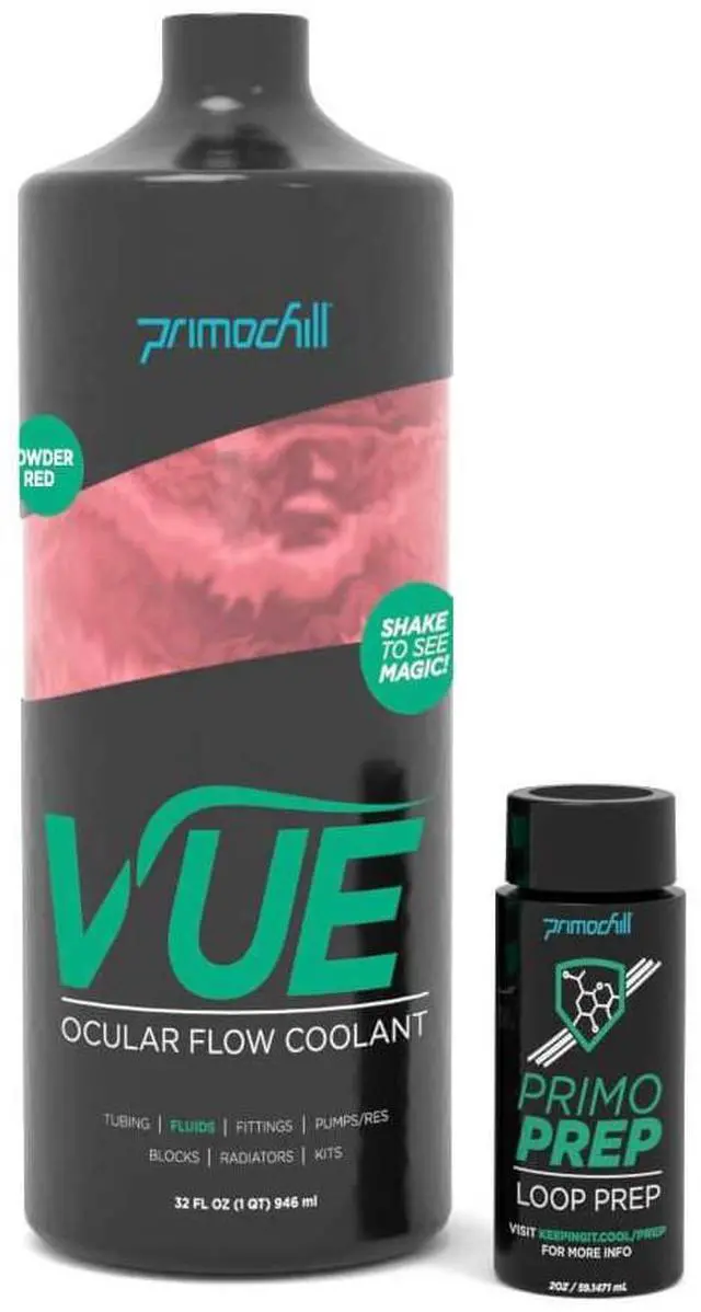 Alt view image 2 of 3 - PrimoChill Vue Pre-Mix (32oz) -Computer WaterCooling Fluid - Powder Red