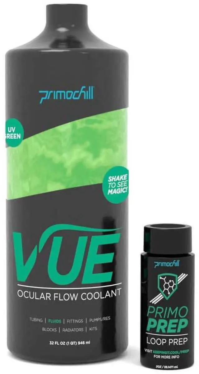 Alt view image 2 of 3 - PrimoChill Vue Pre-Mix (32oz) -Computer WaterCooling Fluid - UV Green SX