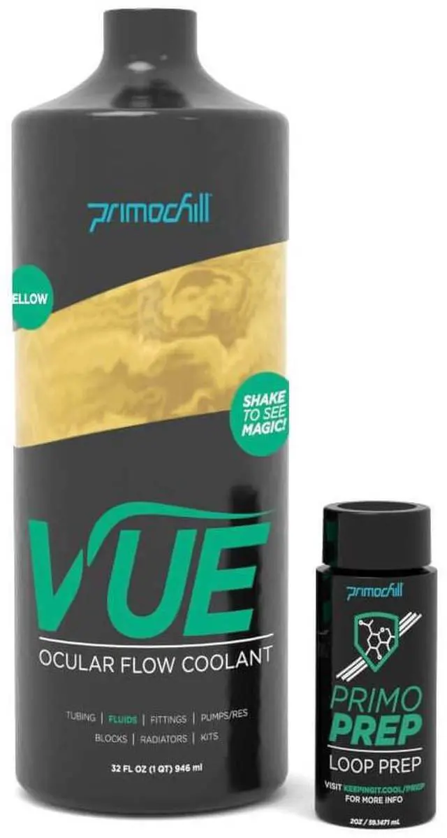 Alt view image 2 of 3 - PrimoChill Vue Pre-Mix (32oz) -Computer WaterCooling Fluid - Yellow
