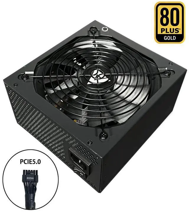 Alt view image 2 of 5 - Apevia ATX-PR1000W PCIe 5.0 & ATX 3.0 Ready Prestige 1000W 80+ Gold Certified, Gen 5 12VHPWR GPU Connector, Active PFC ATX Gaming Power Supply