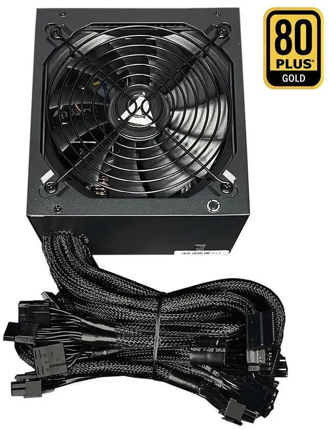 Alt view image 3 of 5 - Apevia ATX-PR1000W PCIe 5.0 & ATX 3.0 Ready Prestige 1000W 80+ Gold Certified, Gen 5 12VHPWR GPU Connector, Active PFC ATX Gaming Power Supply