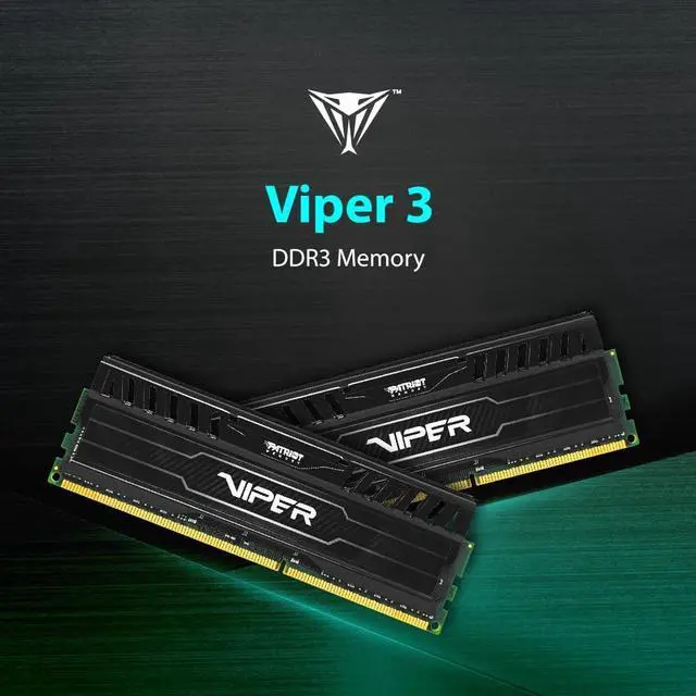 Alt view image 2 of 5 - Patriot Memory Viper 3 DDR3 RAM 16GB (2X8GB) 1866MHz CL10 1.5v UDIMM Desktop Gaming Memory Kit Compatible with XMP - PV316G186C0K