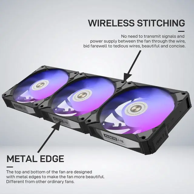 Alt view image 4 of 4 - ALSEYE Infinity i360 Water Cooling System - 360mm Radiator, Dual LED Pumps, Temperature Display, 3x120mm ARGB & PWM Fans, Low Noise Operation - Compatible with Intel LGA 1700/1200 & AMD AM5/AM4-Black