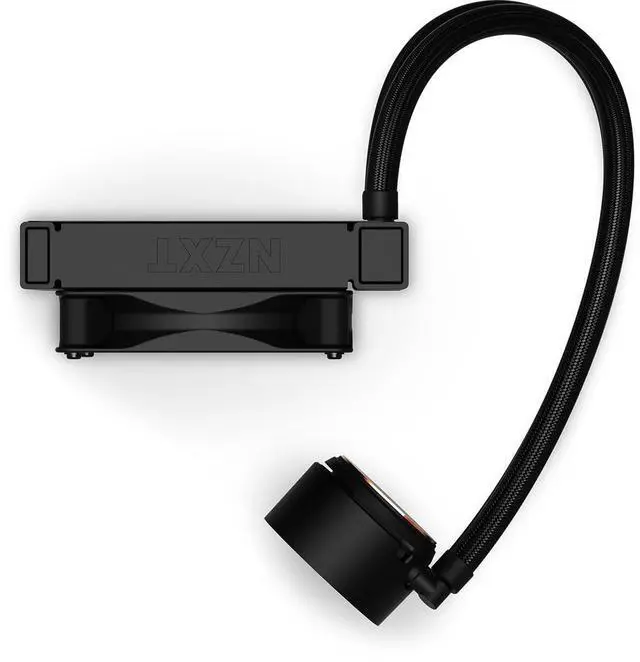 Alt view image 4 of 5 - NZXT Kraken 120 - RL-KR120-B1 - AIO RGB CPU Liquid Cooler - Quiet and Effective - Silent Operation - Ring RGB LEDs - Aer P 120mm Radiator Fans (Included),Black