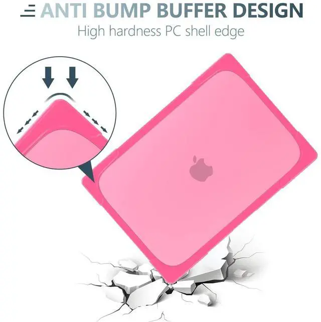 Alt view image 5 of 5 - TWOLSKOO for MacBook Pro 16 Case 2024 2023 2021 M3 A2991 M2 A2780 M1 A2485 Pro Max Chip, Heavy Duty Rugged Shockproof Hard Shell Dual Layer Protective Cover with Fold Kickstand, Pink
