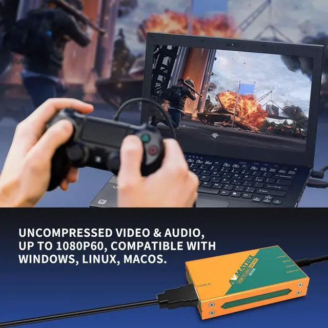 Alt view image 3 of 5 - AVMATRIX UC1218 Video Capture Card with HDMI 2.0 to USB 3.0-C for Live Streaming in 1080P60 for Online Conference Church Live Stream Online Teaching on OBS Vmix YouTube Zoom Teams Twitch PC/Mac