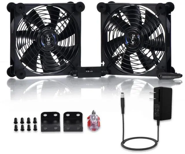 Main image of SCCCF High Airflow Router Cooling Fan for Computer Cooler TV Box Wireless 12V DC Power 140mm 280mm Fan with Multi Speed Controller