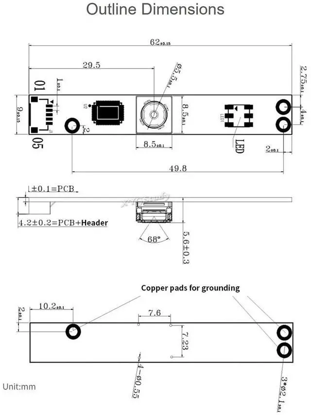 Alt view image 5 of 5 - OV5640 5MP USB Camera (B) Sensor 2592x1944 1080P Video Recording Available in AF Auto-Focus Interface USB 2.0 for Raspberry Pi PC etc @XYGStudy