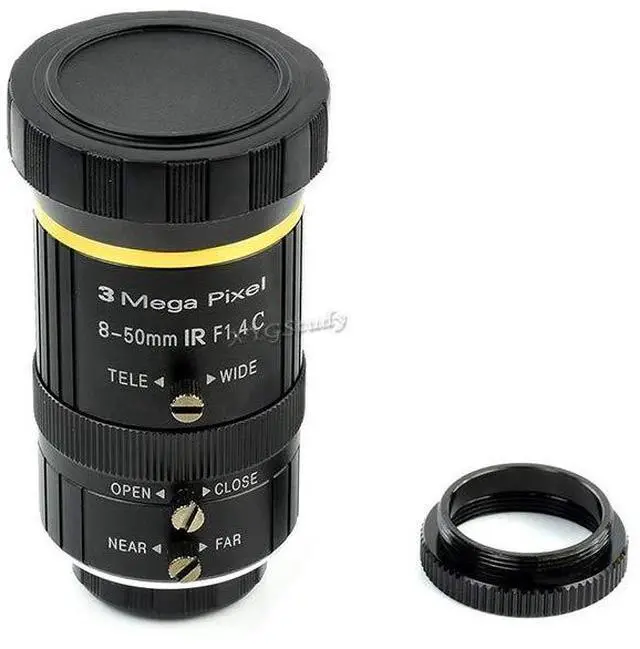 Main image of Adjustable Focal Length Industrial 8-50mm C-Mount Zoom Lens for Raspberry Pi HQ Camera, Flexible Zoom in/Out Angle of View for Pi 4 3 B B+ Zero @XYGStudy