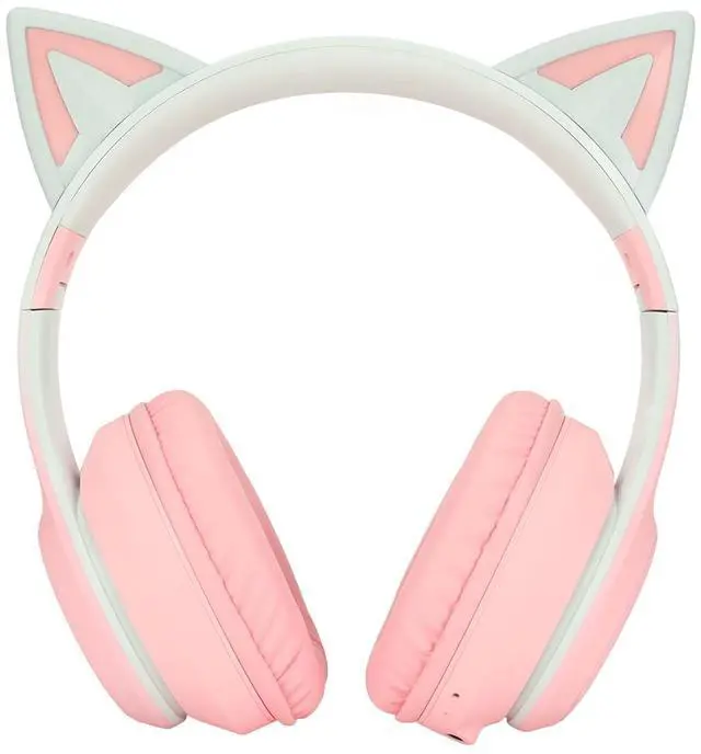 Main image of KUIDAMOS Cat Ear Headphones,Cat Ear Headset with 7 Colors LED Lights Effect and Detachable Microphone Foldable Over Ear Headphones Support BT and Wired Connection,Stereo Sound