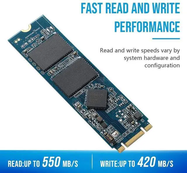 Alt view image 4 of 5 - THU Internal SSD, 128GB NAND M.2 2280 SATA NGFF, Gen 3 x 4 Internal Solid State Drive R/W 300/350MB/s SSD (128 GB)