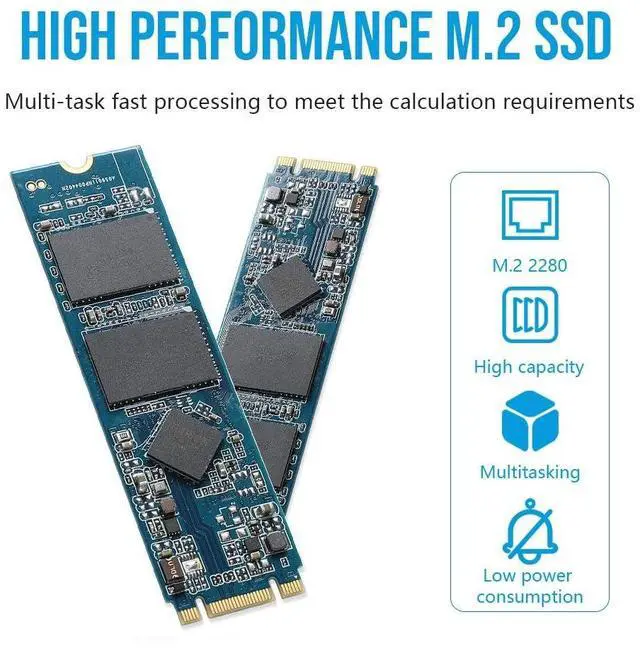 Alt view image 5 of 5 - THU Internal SSD, 128GB NAND M.2 2280 SATA NGFF, Gen 3 x 4 Internal Solid State Drive R/W 300/350MB/s SSD (128 GB)