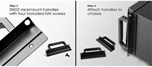 Alt view image 3 of 4 - Silverstone Tek Rackmount Ear Kit for HTPC/Desktop Cases RA02B (Black)