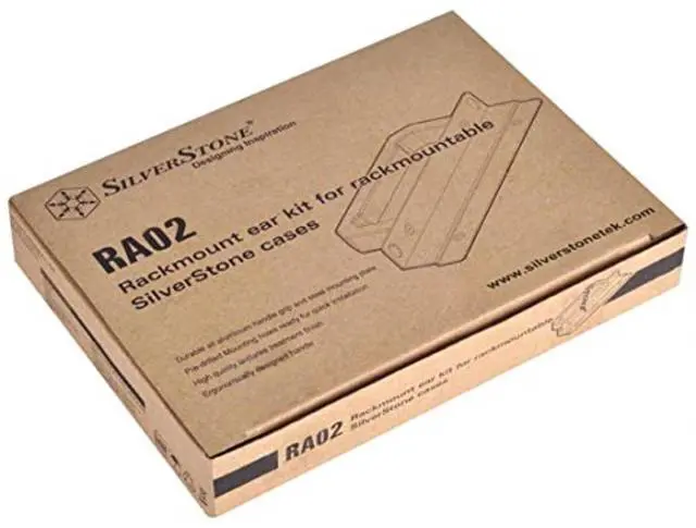 Alt view image 4 of 4 - Silverstone Tek Rackmount Ear Kit for HTPC/Desktop Cases RA02B (Black)