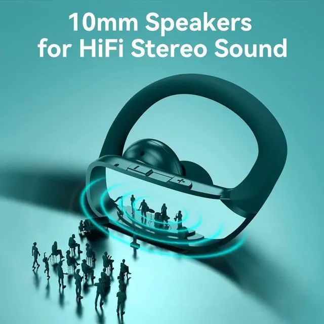 Alt view image 5 of 5 - bmani Wireless Earbuds Bluetooth Headphones 48hrs Play Back Sport Earphones with LED Display Over-Ear Buds with Earhooks Built-in Mic Headset for Workout Green