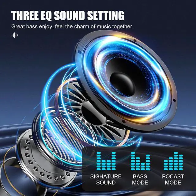 Alt view image 3 of 5 - APEKX True Wireless Earbuds - Secure Fit Earhooks for Small Ear, Bluetooth Headphones for iPhone, IPX7 Waterproof, 40H Playtime, Ideal for Sports and Workouts (Black)