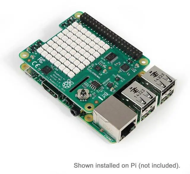 Alt view image 3 of 5 - Raspberry Pi RASPBERRYPI-SENSEHAT Sense HAT with Orientation, Pressure, Humidity and Temperature Sensors